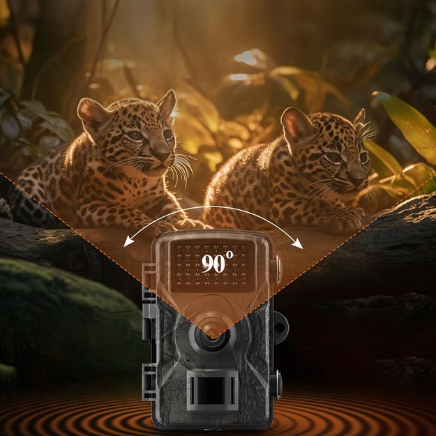 Kamera Leśna Fotopułapka Myśliwska Ip66 Czujnik Ruchu IR Tryb Nocny 1080p 20