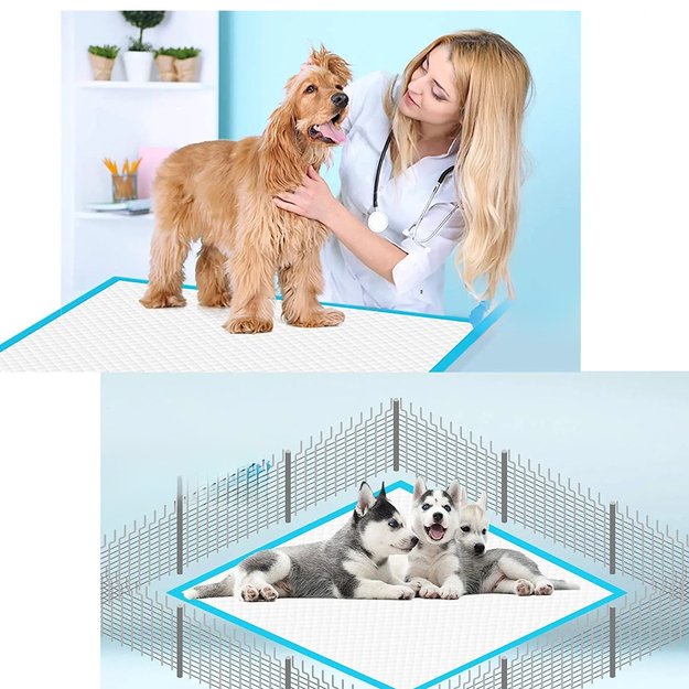 PODKŁADY MATY HIGIENICZNE DLA PSA DO NAUKI SIKANIA 90x60cm GRUBE 100 SZTUK 26