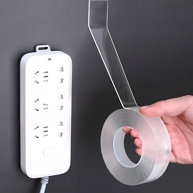 200 x  Mocna Taśma Nano Dwustronna Wodoodporna Wielokrotnego Użytku 3 m 3 cm 22