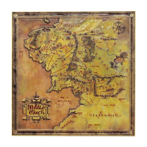 The Lord of the Rings Metal Map 1