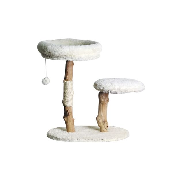 Nordic paws - Scratching Tree Wildwood 2 - White - 40 x 60 x 68 cm