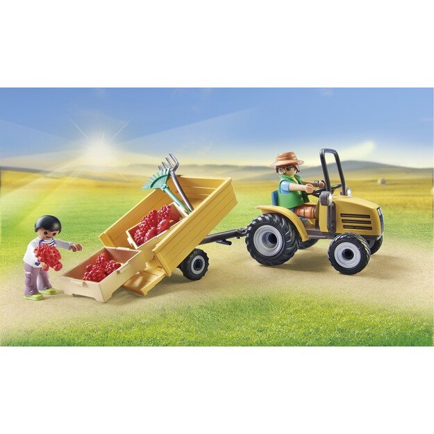 Playmobil - Tractor with trailer and water tank (71442)