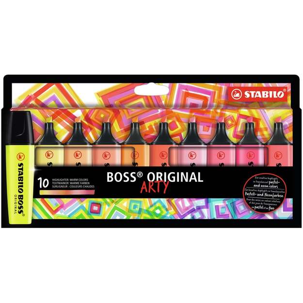 Stabilo - Highlighter Boss Original Arty - Warm colors (10 pcs) (200993)