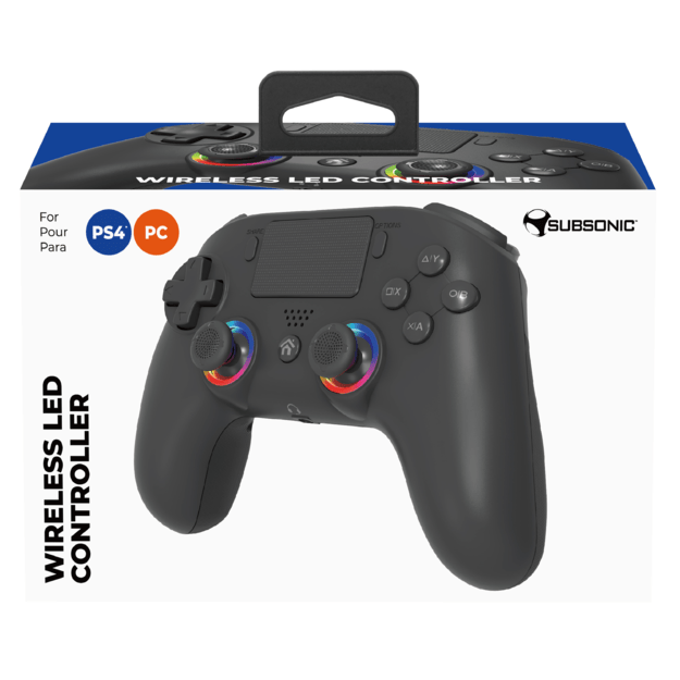 Subsonic Wireless Led Controller PS4 Black - PS4/PC 4