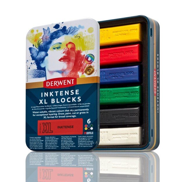 Derwent - Inktense Xl Blocks Tin Of 6 (601052)