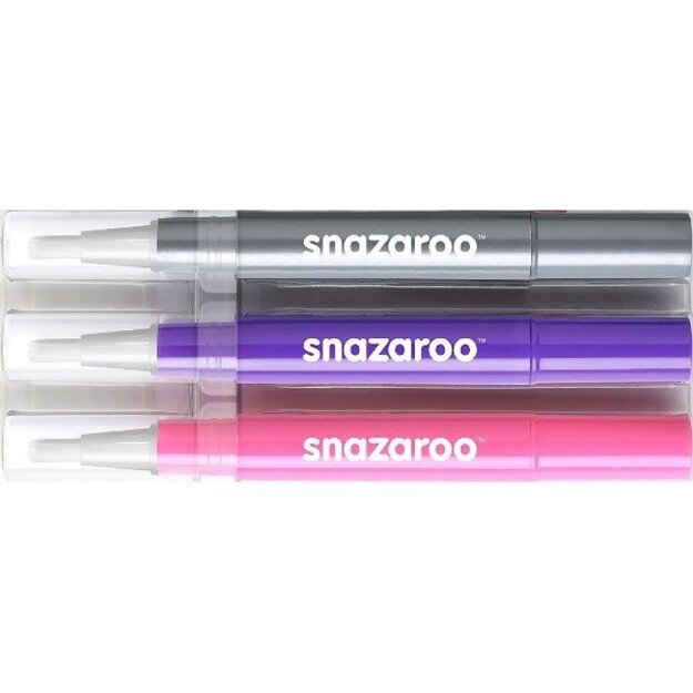 Snazaroo - Make-up color brush paint - pink/purple/silver (3 pcs) (791063)