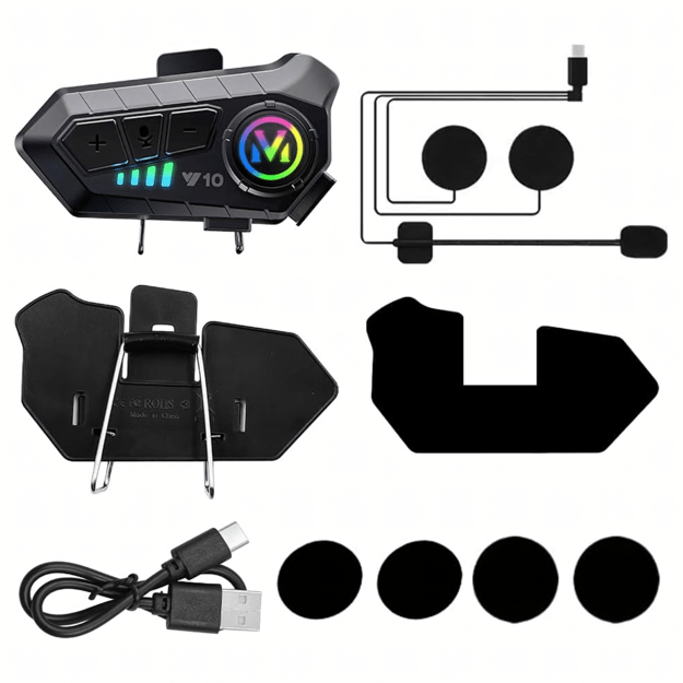 „Bluetooth 5.3“ motociklo šalmo ausinės