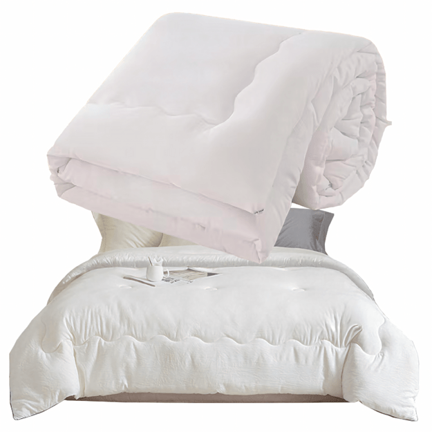 Visus metus kvėpuojanti, šilta žieminė antklodė, 160x200 cm, balta