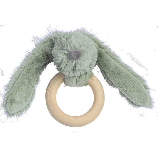 Happy Horse - Rabbit Richie Wooden Teething Ring - 12 cm - Green - 133190