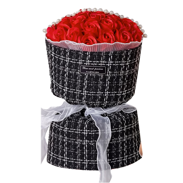 Sarkanu LED ziepju rožu komplekts Valentīndienai, sieviešu dienas dāvanai dzimšanas dienā