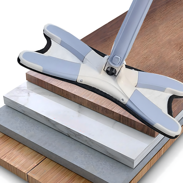 Plakans, salokāms, rotējošs, saspiežams mops ar pagriežamu tauriņa izspiedēju + uzpilde