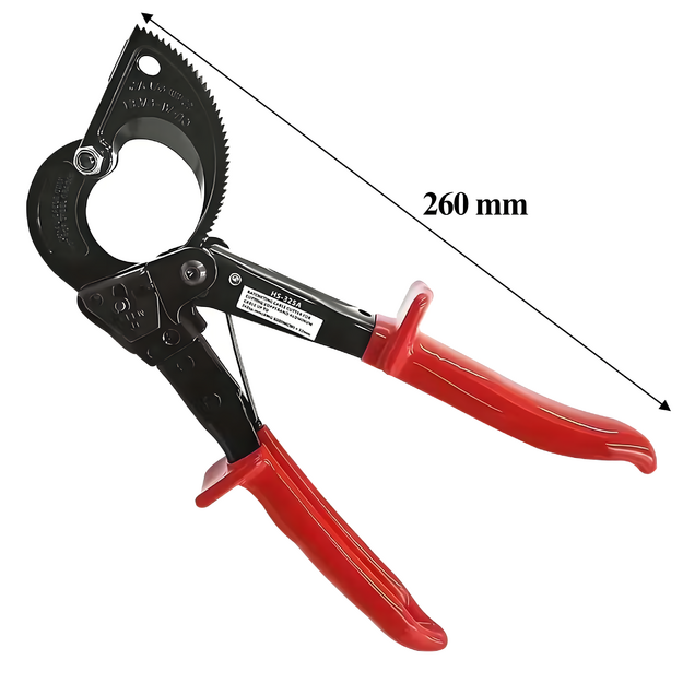 Sprūdrata šķēres kabeļu griezējam izolēts griezējs 240 mm2