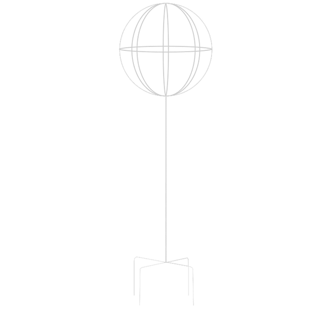 Aia pergola terrassile, metallist tugi ronitaimedele, roosidele, lilledele, 50 x 10 cm, valge