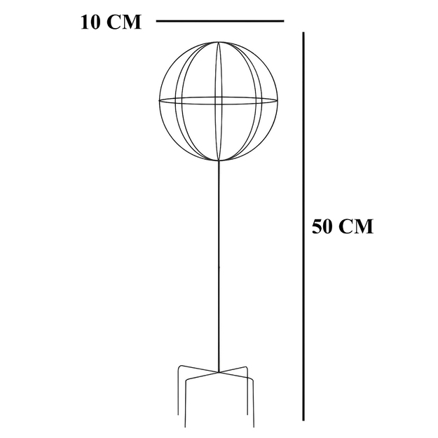 Aia pergola terrassile, metallist tugi ronitaimedele, roosidele, lilledele, 50 x 10 cm, valge