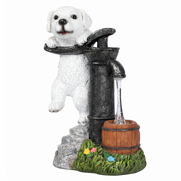 Solar Garden Lamp Decorative Ornament Dog Puppy Led Decoration