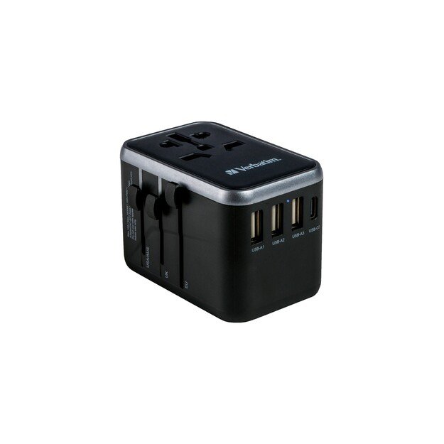 Verbatim - Universal Travel Adapter UTA-04 PD61W/QC / 3xUSB / 2xType-C