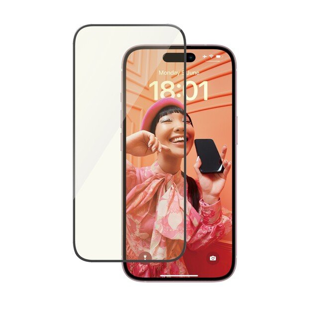 PanzerGlass - Eyecare Screen Protector iPhone 15 - Ultra-Wide Fit m. EasyAligner