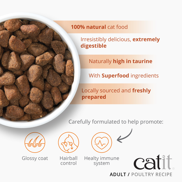Catit - Recipes Premium Dry Food for Cats - Adult Poultry - 2 kg