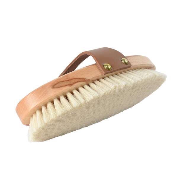 BORSTIQ - Goat Hair Brush with Leather Strap - L