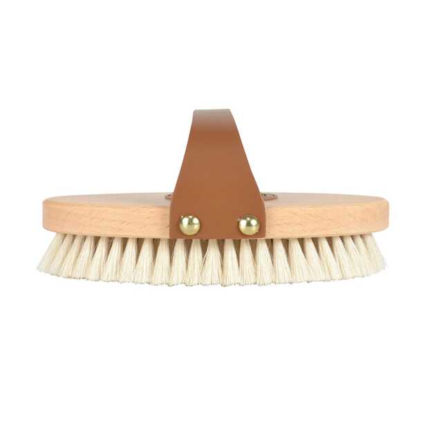 BORSTIQ - Goat Hair Brush with Leather Strap - M