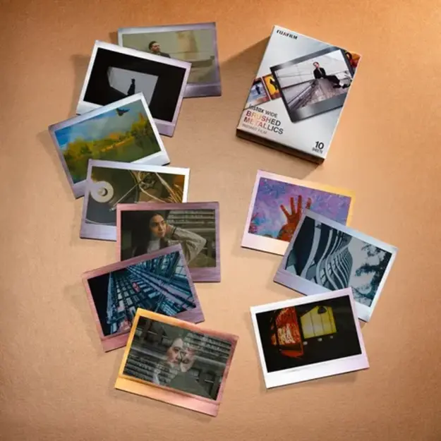 Fuji - Instax Wide Instant Film 10 shots Brushed Metal