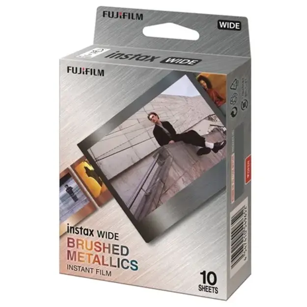 Fuji - Instax Wide Instant Film 10 shots Brushed Metal