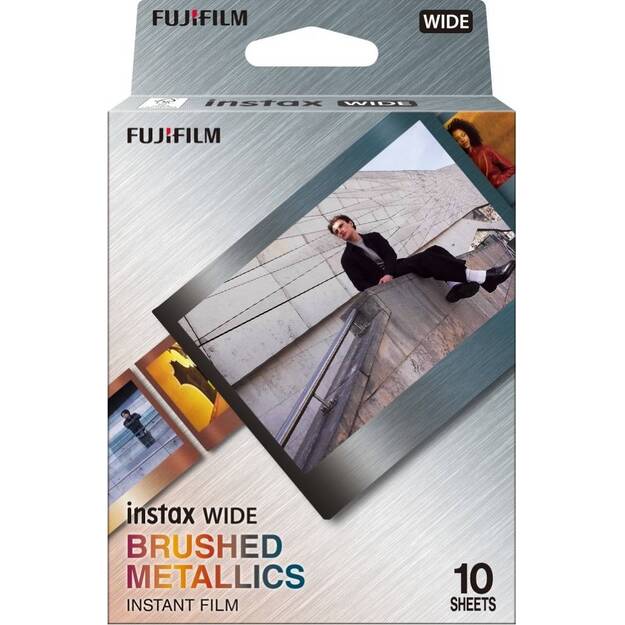 Fuji - Instax Wide Instant Film 10 shots Brushed Metal