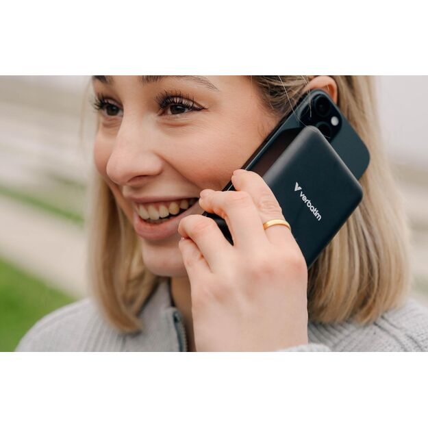 Verbatim - Charge ´n´ Go Essentials Power Bank Magnetic Wireless 20000 mAh Black