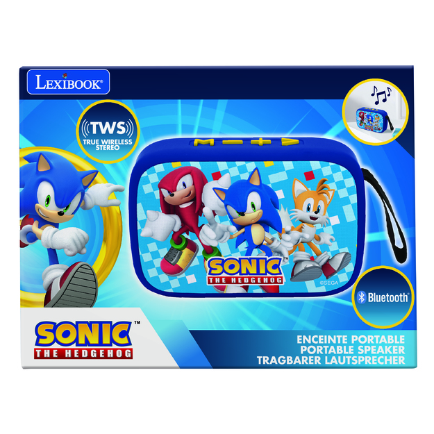 Lexibook - Sonic Bluetooth® Portable Speaker - 11.7 x 3.8 x 7.8 cm