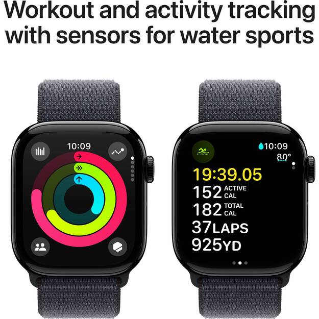 Apple - Watch Series 10 (GPS) - 42 mm Jet Black