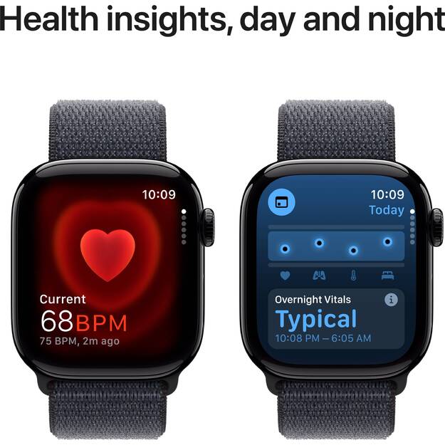 Apple - Watch Series 10 (GPS) - 42 mm Jet Black