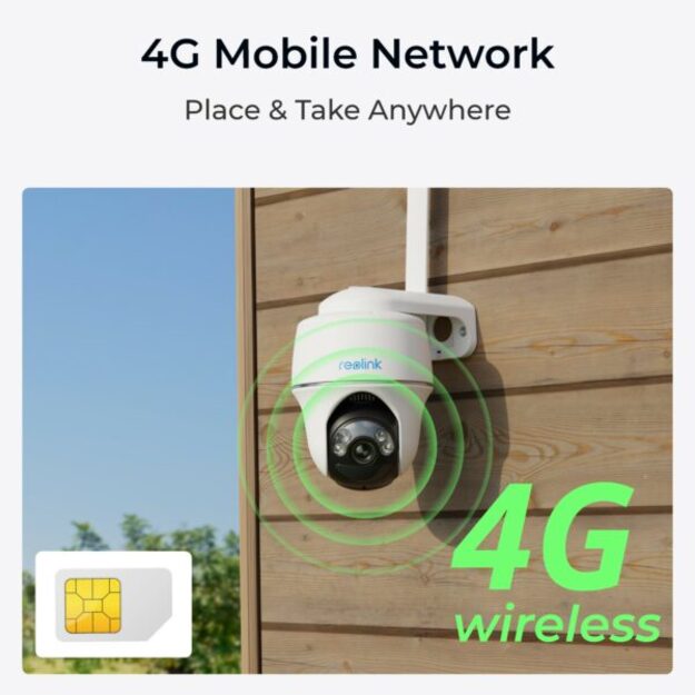 Reolink – Go PT Plus (G430) 4G LTE Outdoor Battery Camera – White