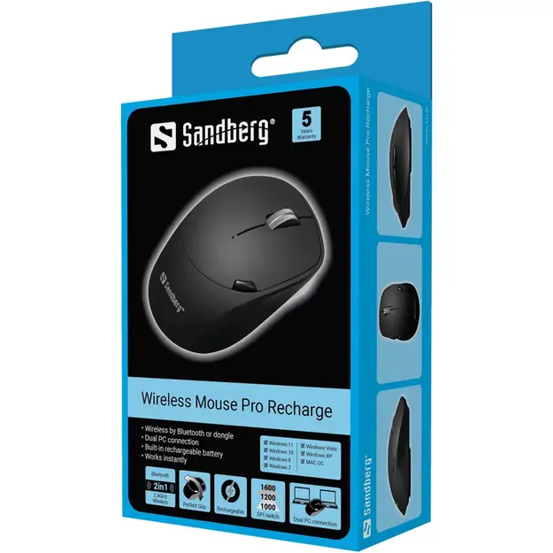 Sandberg - Wireless Mouse Pro Recharge