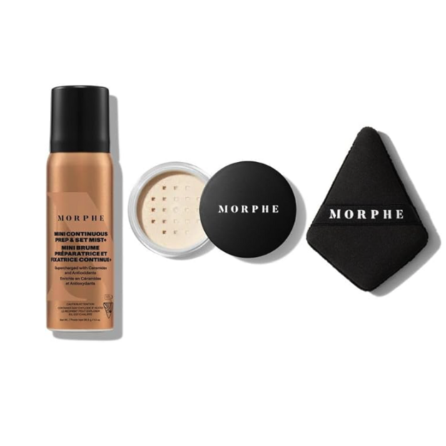 Morphe - Set - Continous Prep And Set Mist 36.8g + Transiucent Setting Powder 2.6g + Highlight And Co