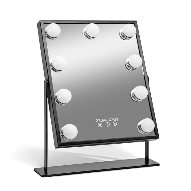 Gillian Jones - Makeup Artist Mirror with 9 powerful LED bulbs - Black