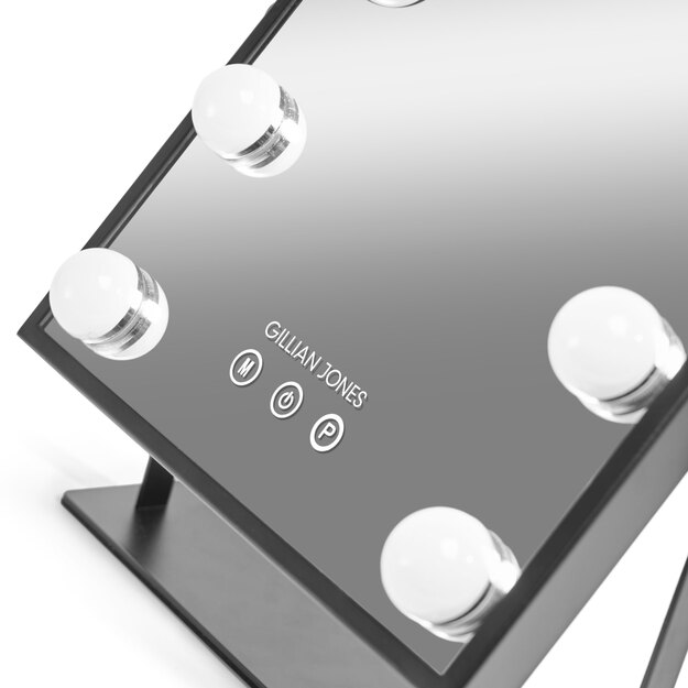 Gillian Jones - Makeup Artist Mirror with 9 powerful LED bulbs - Black