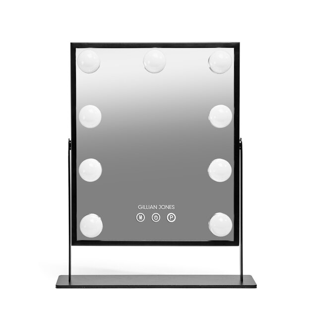 Gillian Jones - Makeup Artist Mirror with 9 powerful LED bulbs - Black