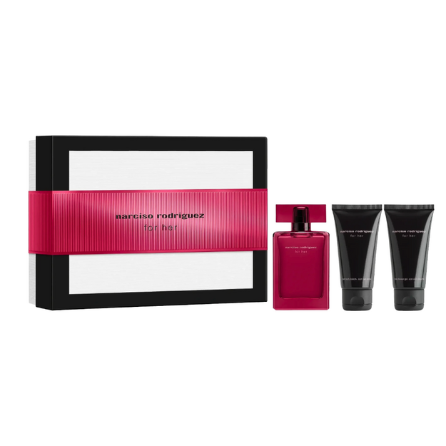 Narciso Rodriguez - Gift Set - For Her EdP Intense 50 ml + Body Lotion 50 ml + Shower Gel 50 ml