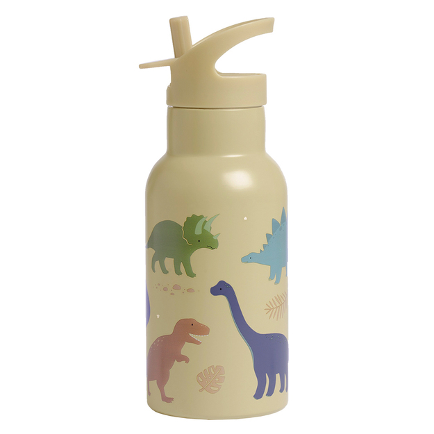 A little lovely company - Stainless steel drinking bottle - Dino - 7.3 x 20 x 7.3 cm