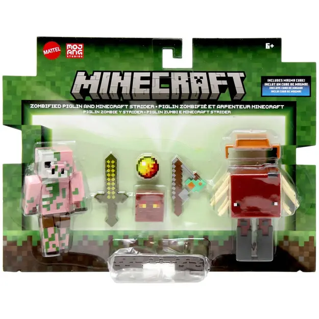 MINECRAFT CORE FIGURE 2-PACK -Zombified Piglin & Minecraft Strider