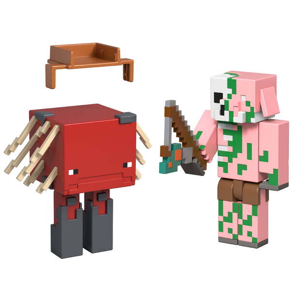 MINECRAFT CORE FIGURE 2-PACK -Zombified Piglin & Minecraft Strider
