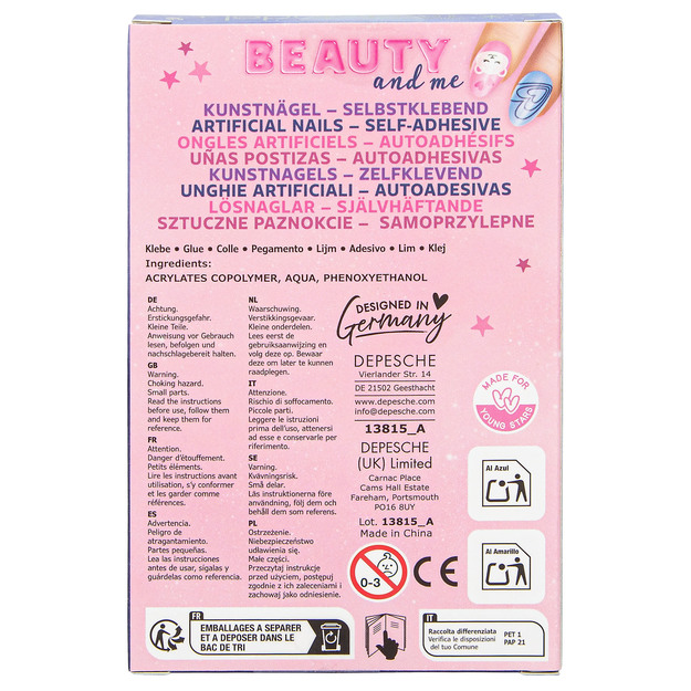 TOPModel - Artificial Nails BEAUTY and ME - Pink and Purple