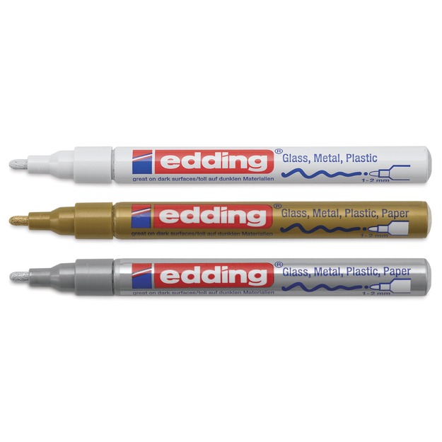 Edding -751 Gloss Paint Marker Metallic Set - 3 pcs (702061)