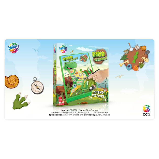 Moxy - Dino surgery, game board 24.5x17.5 cm (300086)