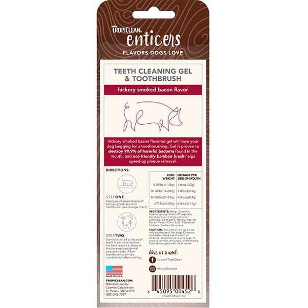 TROPICLEAN - Enticers Gel & Brush L Dog Bacon 59Ml - (719.1110)