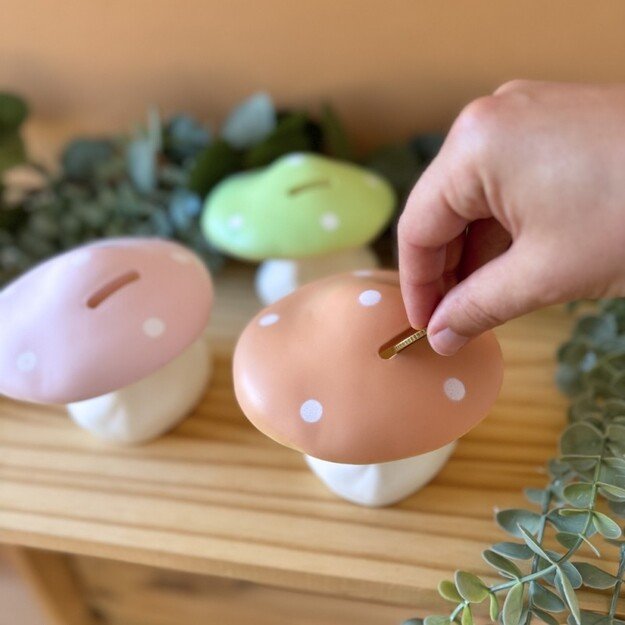 Heico - Saving Bank - Mushroom Almond - 11 cm