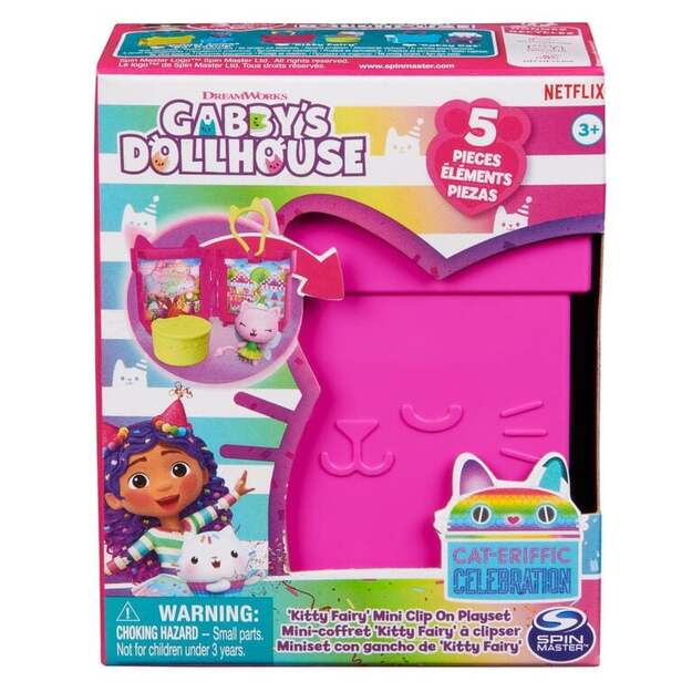 Gabby's Dollhouse - Mini Clip on Playset -  Kitty Fairy