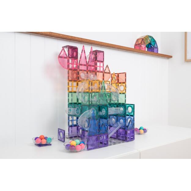 Connetix - Ball Run Expansion Pack - Pastel - 80 Pieces - (CT-P-00080-BR) 2