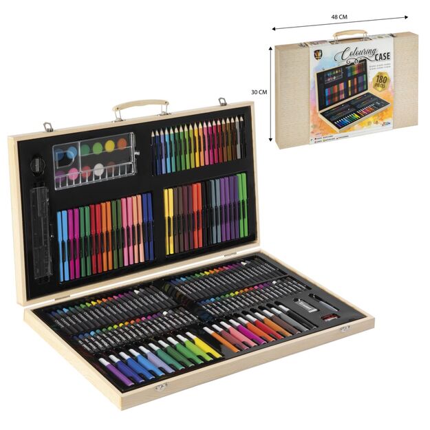Grafix - Wooden Colouring Case - 180 pcs (150088) 3