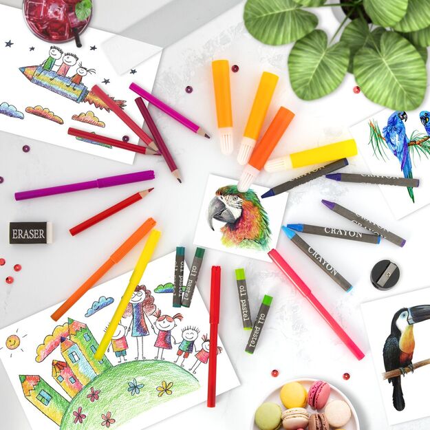 Grafix - Wooden Colouring Case - 180 pcs (150088) 5